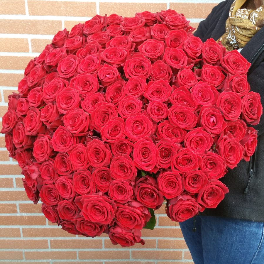  Bouquet  de 101 GRANDES Roses  Rouges Livraison Toulouse 